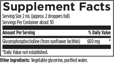 Designs for Sport GPC Liquid - Supports Choline Status &amp Brain Health* - L-Alpha-Glycerylphosphorylcholine - NSF Certified for Sport - 59 mL (2 fl oz) 30 Servings