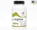 L-Arginine 650mg ~ 90 Capsules - No Additives ~ Naturetition Supplements