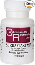 Cardiovascular Research Serraflazyme Serrapeptase Enzyme 100 Tabs by Ecological Formulas/Cardio Research