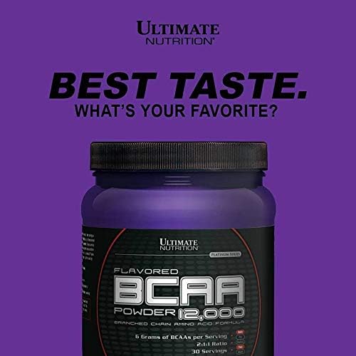 Ultimate Nutrition Flavored BCAA Powder - Caffeine Free with 3g Leucine 1.5g Valine 1.5g Isoleucine - Post Workout Amino Acid Supplement Grape 60 Servings