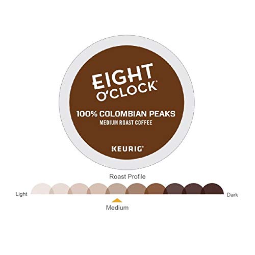 Eight O'Clock Coffee Colombian Peaks Single-Serve Keurig K-Cup Pods Medium Roast Coffee 24 Count (Pack of 2)