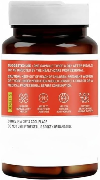 Joint Support Natural Herbal 500 mg Veg - 60 Capsules Nutrition Supplement