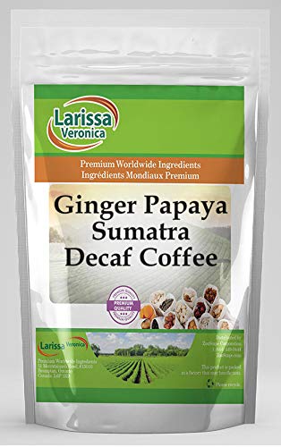 Ginger Papaya Sumatra Decaf Coffee (Gourmet Naturally Flavored Whole Coffee Beans) (8 oz ZIN: 565448)