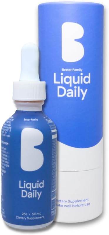 Better Family - Liquid Daily Multivitamin - All-in-One Wellness Drop - All Ages &amp Genders - Methylated Vitamins - No Sugar or Artificials - Gluten Free Non-GMO - Dietary Supplement - 2oz (60 ml)