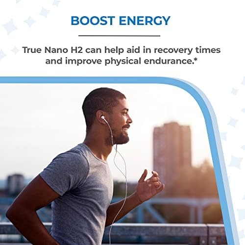 True Nano H2 Plus by H2 Universe| Molecular Hydrogen with Active Hydrogen Nanobubbles | Boosts Energy Powerful Antioxidant | 60 Capsules