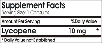 Lycopene 10mg ~ 100 Capsules - No Additives ~ Naturetition Supplements