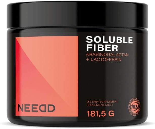 Soluble Fiber Powder 1815 g - Arabinogalactan 6000 mg with the Addition of Lactoferrin 50 mg - 30 Servings - Support for a Healthy microflora and Digestive System - by MZ