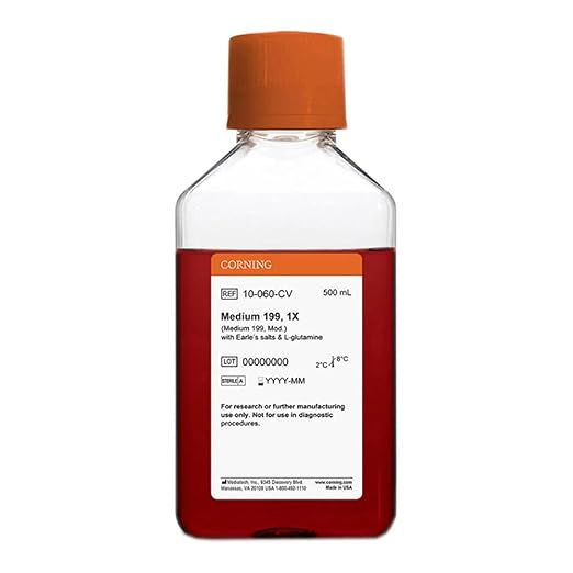Mediatech 10-060-CV Medium 199 Mod. with Earle's Salts and L-glutamine 500 lb. (Pack of 6)