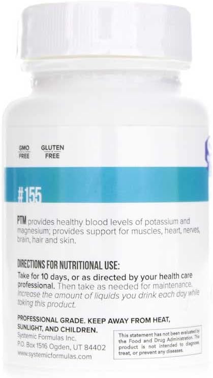 Systemic Formulas PTM Potassium Stabilizer 60 Capsules Bio Nutriment #155.