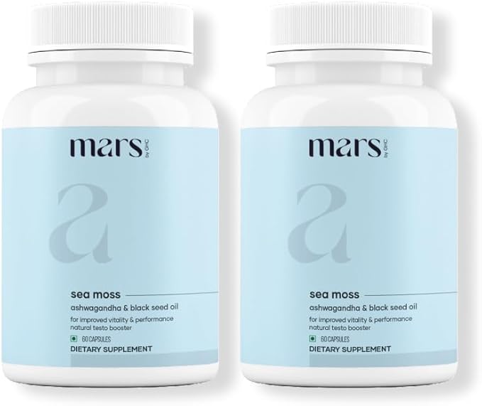 mars by GHC Surge Natural Sea Moss Caps (60N) : Powered with Black Seed &amp Vitamin D3 | Packed with 84 Minerals | Good Health Company - Pack of 2