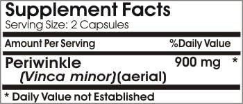 Periwinkle 900mg ~ 90 Capsules - No Additives ~ Naturetition Supplements