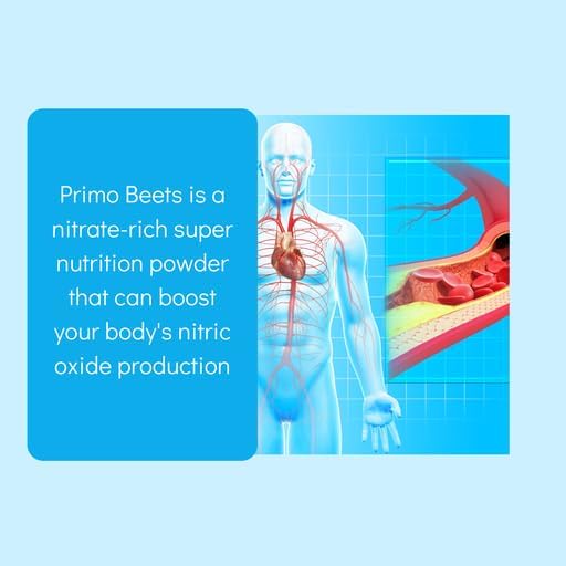 Consult Health Primo Beets Beet Root Powder Nitric Oxide Supplements for Men &amp Women Supports Circulation &amp Healthy Energy Levels Drink Mix Ginger Turmeric 6.5 oz.(30 Servings) Cherry Fl