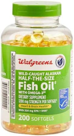 Finest Nutrition Half-the-Size Fish Oil 1200 mg Softgels 200 ea