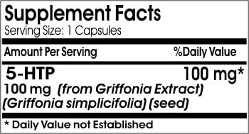 5-HTP 100mg ~ 90 Capsules - No Additives ~ Naturetition Supplements