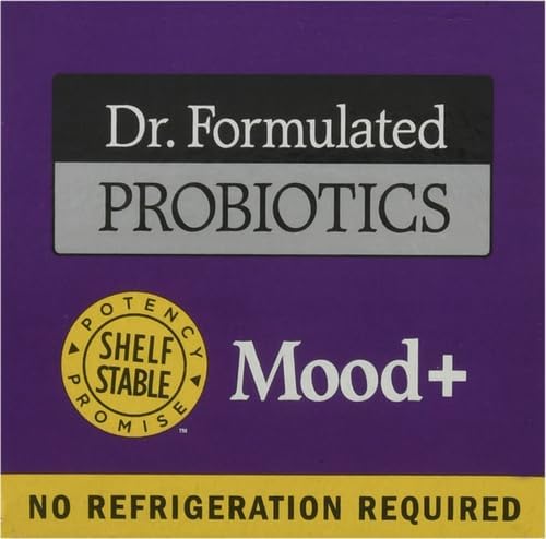 Garden of Life Probiotics Mood+ Dr Formulated Acidophilus Probiotic SupplementPromotes Emotional Well-Being Relaxation and Digestive BalanceAshwagandha for Stress Management 60 Count (Pack of 6)