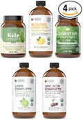 Kelp Powder 100 Capsules Gallbladder Complete 8oz Digestive Enzymes 100 Capsules Liver Complete 8oz &amp Uric Acid Complete 8oz Bundle