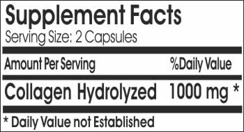 Collagen Hydrolyzed 1000mg ~ 90 Capsules - No Additives ~ Naturetition Supplements
