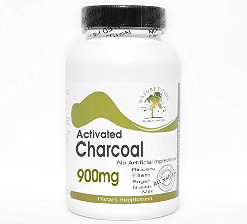 Activated Charcoal 900mg ~ 180 Capsules - No Additives