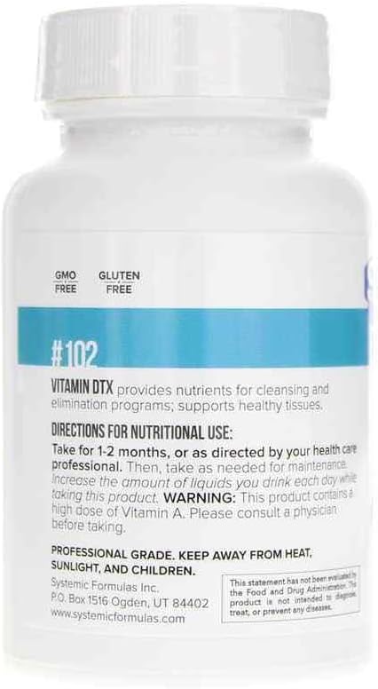 Systemic Formulas Bio Nutriment ACX – Vitamin DTX Formula – 60 Capsules | Whole Body Support with Bioavailable Nutrients (Pack of 1)