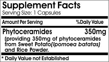 No Wheat Phytoceramides 350mg ~ 200 Capsules - No Additives ~ Naturetition Supplements