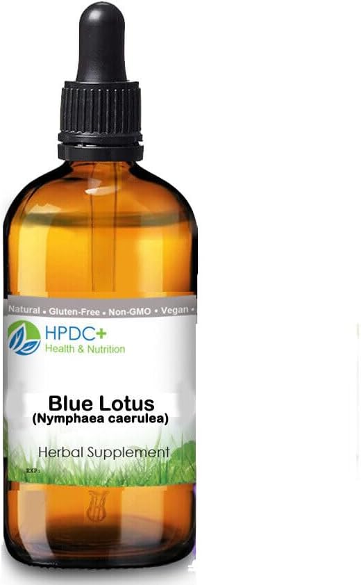 HPDC+ Health &amp Nutrition Blue Lotus Tincture 100ml (3.38fl oz) Alcohol Free