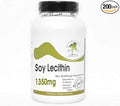 Soy Lecithin 1350mg ~ 200 Capsules - No Additives ~ Naturetition Supplements