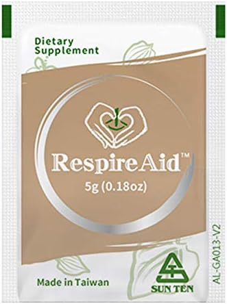 Sun Ten RespireAid™ All-Natural Lung Cleanse &amp Detox. Contains Natural Herbal Properties to Support Healthy Lung Function &amp Breathing. 100g (20 sachets) 5g per Sachet