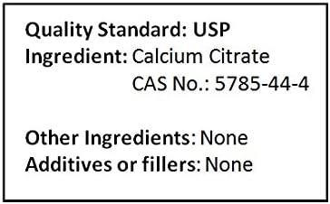 Calcium Citrate Powder Pure Bio-Available Form Calcium (500 Grams (1.1 lb))