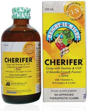Cherifer Syrup w/ Taurine &amp CGF + Zinc 120ml by Cherifer