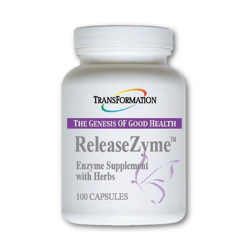 Transformation The Genesis of Good Health Enzymes ReleaseZyme Blend Supplement with Natural Herbs Advanced Digestive Support Formula with Protease Break Down Proteins Plant Based 100 Capsules