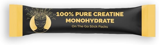 Nootropics 5g Creatine Travel Packs 30 Single-Serve Stick Packs Pure Creatine Monohydrate Portable Pre-Measured Powder