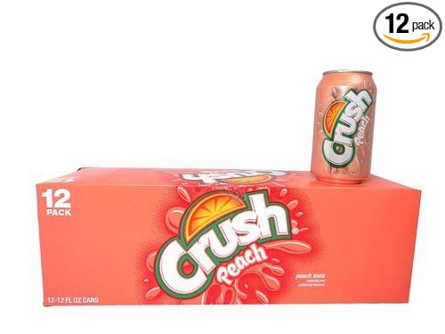 Crush Peach Soda 12oz Cans (Pack of 12)