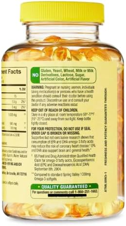 Omega-3 Mini from Fish Oil 1000 mg 120 Count Dietary Supplement Omega 3 Mini Softgels Pack-1