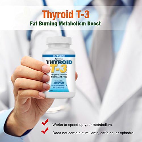 Absolute Nutrition Thyroid T-3 Radical Metabolic Booster Energy &amp Focus Unflavored Thyroid Support Formula Capsules Natural Metabolism Booster Support Healthy Thyroid Function 180 Capsules