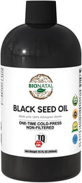 BioNatal Ethiopian Black Seed Oil 16oz PET/Plastic Bottle – Cold Pressed Nigella Sativa Black Cumin Seed Oil Unrefined &amp Non-Filtered High TQ Up to 4.64% – Supports Immune System Digestive