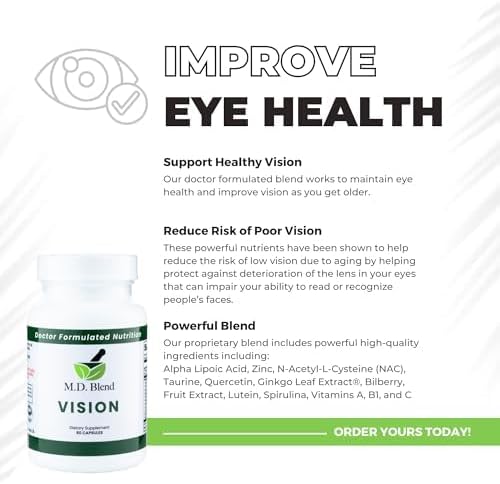 Vision Expertly Formulated Lutein and Zeaxanthin Supplements for Eye Health AREDS2 Preservision Support Astaxanthin Zinc Thiamine Eye Vitamins A &amp C - 60 Capsules (Pack of 2)