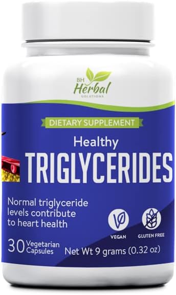 Healthy Triglycerides - Balances Triglyceride Levels to Normal Range - 100% Herbal and Natural