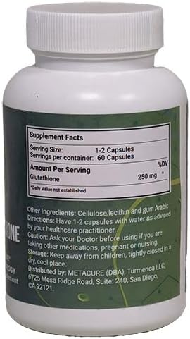 Liposomal Glutathione – Antioxidant Support for Brain Heart Eye Respiratory &amp Immune Wellness – BIO-111 for Absorption – Vegan Non-GMO Gluten-Free – 60 Capsules