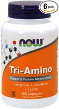 NOW Foods TRI-Amino 120 Caps (Pack of 6)