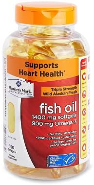 Member's Mark 1400mg Triple Strength Wild Alaskan Fresh Fish Oil 150 ct. (Pack of 4) A1