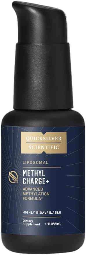 Quicksilver Scientific Methyl Charge - Methylation Liver Detox + Energy Supplement - Folate Vitamin B12 Riboflavin Vitamin B6 + TMG Supplement with Superior Absorption - Vegan B Vitamins (50ml)