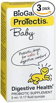 BioGaia Protectis Baby Digestive Health Probiotic Supplement Drops - 5ml Pack of 3