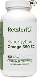 RetzlerRx Pure Omega 650 EC MaxSimil® monoglyceride Fish Oil Softgels 60 Count Dietary Supplement