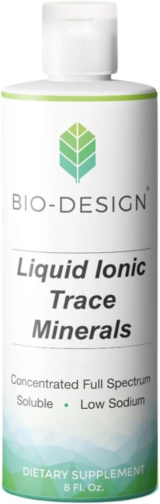 Liquid Ionic Trace Minerals - Concentrated Full-Spectrum Minerals -Naturally Low Sodium Superior Absorption &amp Bioavailability - 8oz Fl Oz.