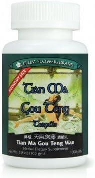 Tian Ma Gou Teng Teapills ECONOMY SIZE 1000 Counts Plum Flower