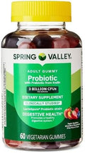 H4U Spring Valley Probiotic with Prebiotic from Inulin Vegetarian Gummies for Digestive Health Assorted Flavors 3 Billion CFU (60 Count - Gummies)