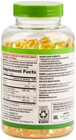 Finest Nutrition Half-the-Size Fish Oil 1200 mg Softgels 200 ea