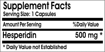 Hesperidin 500mg ~ 90 Capsules - No Additives ~ Naturetition Supplements