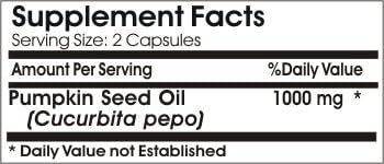 Pumpkin Seed Oil 1000mg Emulsified Dry ~ 200 Capsules - No Additives ~ Naturetition Supplements