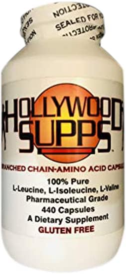Hollywood Supps BCAA Capsules 100% Pure 3200mg Made in The USA
